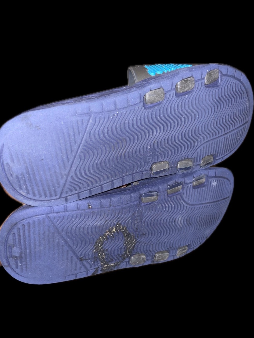 Jordan Slide Sandals in Purple with Teal Logo - Picture 4 of 4